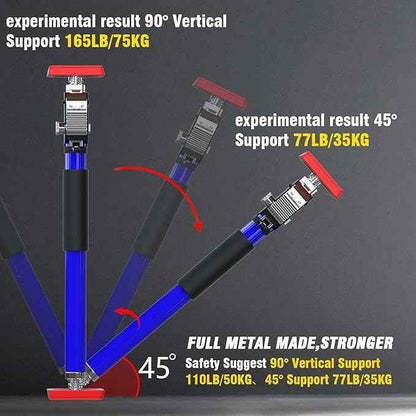 3-H Truck Cargo Bar, 43"-77" Adjustable Support Pole All Metal,Cabinet Jack,Truck Bed Divider with Self-Locking Spring Ratchet - Load Lock Bar for Vans, SUVs & Trucks,Blue,2pc