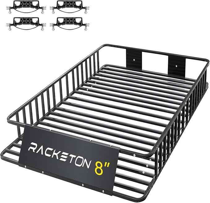 84” x 49” x 8” Large SUV Roof Rack Cargo Basket