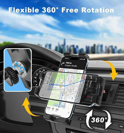 Tablet Air Vent Car Mount, AC Vent Tablet Phone Holder for Car [Upgrade Clip Never Shake] for iPad Pro Air Mini, Galaxy Tab, Kindle, Fire, iPhone 16 15 Pro Max, 4-12.9"