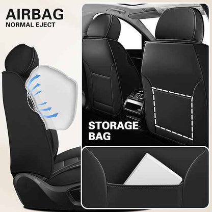 Car Seat Cover Fit for Honda Passport 2019-2026 Waterproof Seat Covers,Nappa Faux Leather Breathable and Comfortable,Car Seat Protector Car Interior Accessories (Front Seat) Black
