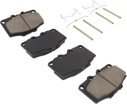 Premium Semi-Metallic Front Brake Pads (1001-0137M) Compatible with Toyota 4Runner 1986-1988, Toyota Land Cruiser 1976-1989, Toyota Pickup 1986-1988