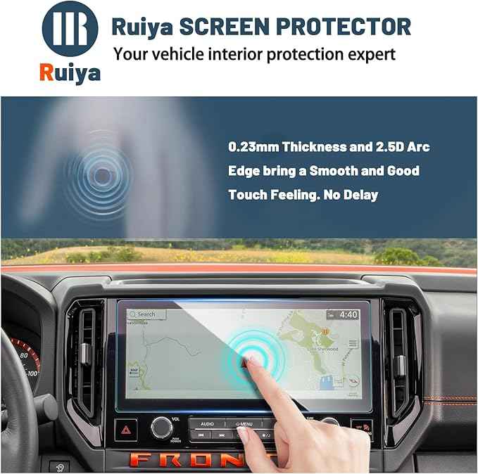 Screen Protector for Nissan Frontier 12.3" GPS Display Touchscreen 9HD Anti-Scratch Tempered Glass Compatible 2025 2026 Nissan Frontier S/SV/Pro-X/Pro-4X/SL Accessories Frontier 2025 Screen Cover