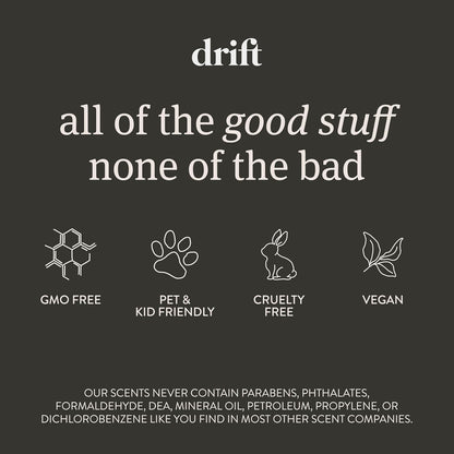 Drift Car Air Freshener - Wood Fragrance - Automotive Odor Eliminator - Long Lasting Scent - Scent Refill - Coconut & Pistachio Starter Kit