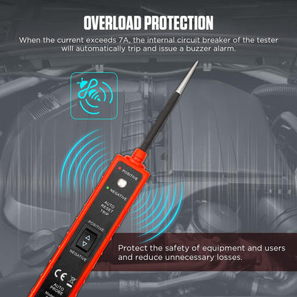 CMTOOL Power Circuit Probe Tester 6V-24V DC Test Light, Automotive Circuit Tester Car Short Finder, Component Activation, Polarity Identify, Overload Protection