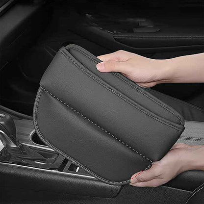 Car Seat Gap Filler Organizer for Tesla Model 3 2019-2023, Seat Storage Box Leather Bag Fill The Gap Car Accessories,Brown