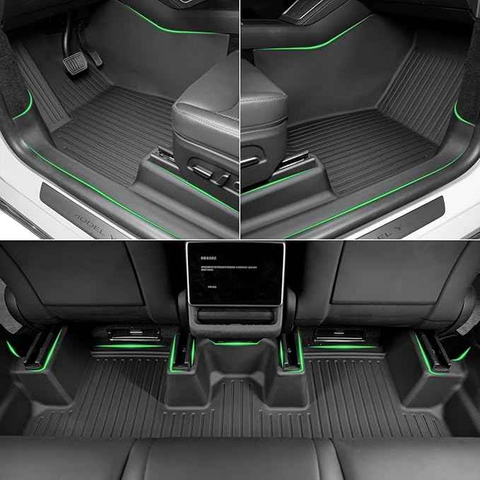 SUPER LINER Floor Mats Compatible with 2025-2026 Tesla Model Y Juniper - TPE Floor Liner& Accessories, Trunk Mats & Seat Back Cover Protector, CabinProtect™ Pro Kit Full-Cabin Protection System