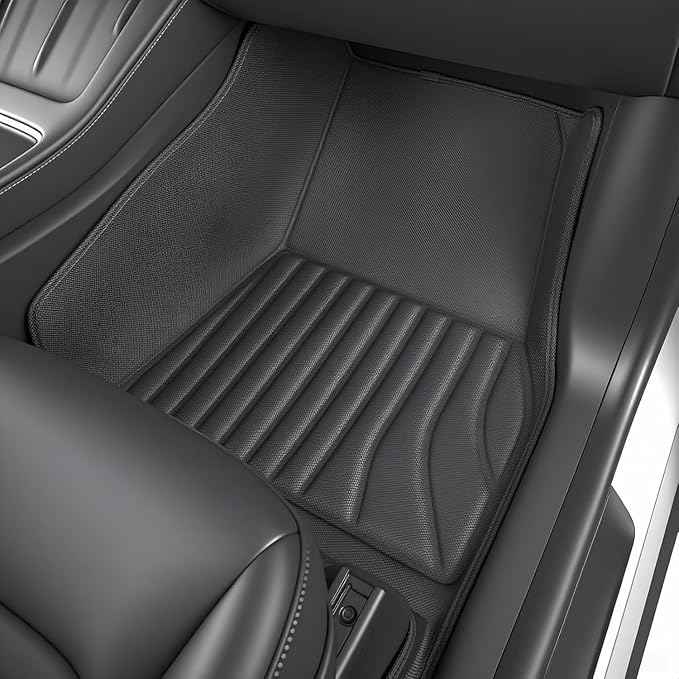 SUPER LINER Floor Mats Compatible with 2020-2024 Tesla Model Y 5 Seat ,Cargo Mat | Trunk Mats Accessories, CabinProtect™ Pro Kit Full-Cabin Protection System
