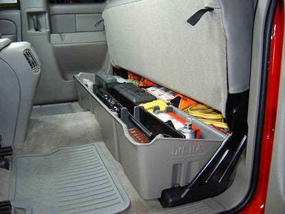 DU-HA DuHa 10001 Under Seat Storage fits 1999-2007 Chevy Silverado/GMC Sierra 1500 2500 3500 Extended Cab Classic | Dark Gray Heavy-Duty Backseat Organizer | Includes Dividers