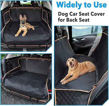 Dog Car Seat Cover Waterproof Non-Slip Hammock Back Seat Cover Heavy Duty Pet Seat Covers for Cars Trucks and SUVs