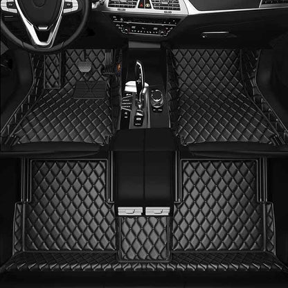 Customized Personalized car Floor MATS Luxury Full-Body car Floor mats are Suitable for 99% of Vehicle Models (Pickup Trucks/SUVs/sedans) and Offer Personalized Text Customization (Black)