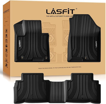 LASFIT Floor Mats for Hyundai Tucson 2026 2025 2024 2023 2022 (Not for Hybrid & PHEV), Custom Fit TPE All Weather Floor Liners 1st & 2nd Row Car Mats Accessoires for Hyundai Tucson 2022-2026, Black