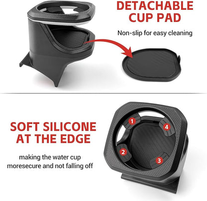 Cup Holder Fit for 2018-2024 Jeep Wrangler JL JLU 4XE/Gladiator JT Accessories, Door Cup Holders for Jeep Gladiator 2020-2024&Jeep Wrangler 2018-2024(Front Row, Left)