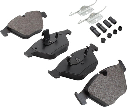 Premium Semi-Metallic Front Brake Pads (1001-0918M) Compatible with 2002-2013 BMW (1 Series M/335xi/525i/525xi/528i/528i xDrive/528xi/530i/530xi/535i/535i xDrive/535xi/545i/550i/M3)