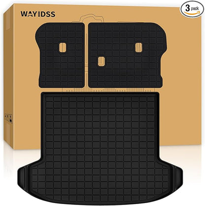 Cargo Mat with Backrest Protection for 2023 2024 2025 2026 KIA Sportage（fit for Fuel&Hybrid）,TPE All Weather Protection Cargo Liner with Velcro Rear Seats Backrest car Accessories-Black