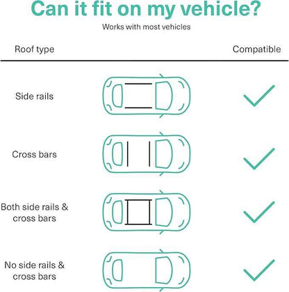 BRAMBLE Strong Car Roof Bag Rooftop Cargo Carrier 20 Cubic Feet, 100% Waterproof & Tear Resistant Car Roof Cargo Carrier, Fit for All Cars with/Without Roof Rack, Include Non-Slip Mat, Hooks, Straps