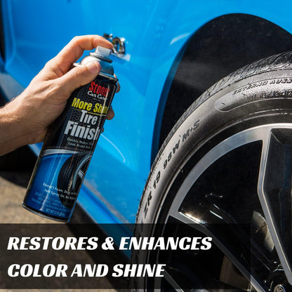 Stoner Car Care 91094-4PK More Shine Tire Finish for Tire and Wheel Care Creates a Long-Lasting, Rain-Resistant Tire Shine, Makes Faded Tires Look New, Non-Greasy Formula, 12 Oz, Pack of 4