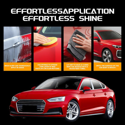 Car Wax for Red, Orange & Warm Color Paints | Sun Fade Defender & Metallic Pop | 180g Paste