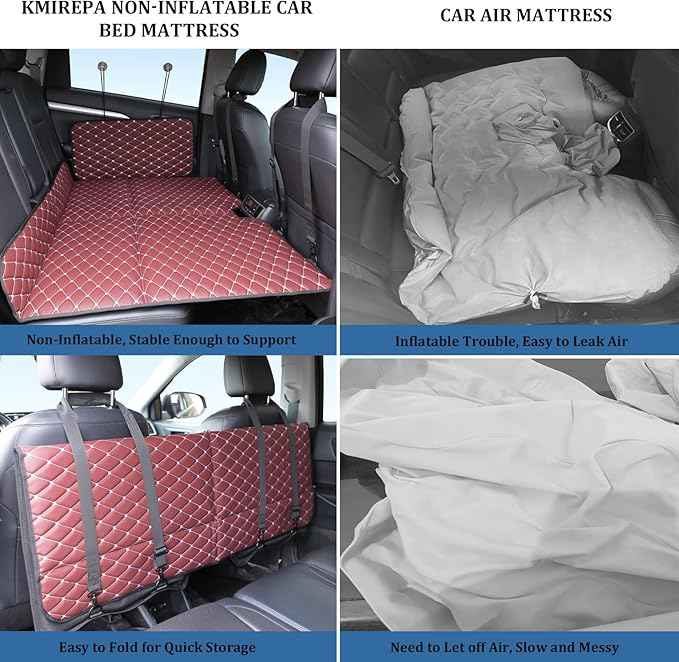 Non-Inflatable Truck Back Seat Bed Mattress, Portable Car Beds for Large Trucks, Double-Sided Folding Travel Bed F150/RAM Trucks/Toyota/Nissan