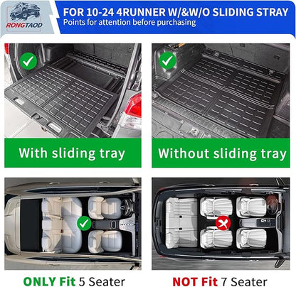 Rongtaod Back Seat Cover Protector Compatible with 2010-2024 Toyota 4Runner 5 Seats Backrest Mats Rear Seat Covers All Weather 4 Runner Accessories (Backrest Mats)