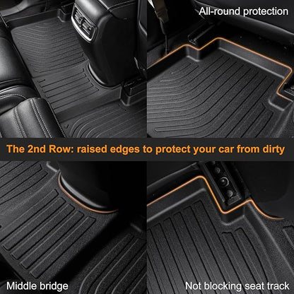 Binmotor-Floor Mats & Cargo Liner for Lincoln MKZ 2017-2020,for Ford Fusion (2017-2020, Not for Hybrid), All Weather Car Floor Mat Rubber Liners Cargo Mat for Lincoln MKZ Accessories-Black