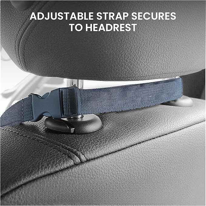 Lulyboo Car Seat Protector & Organizer for Baby - Denim Kick Mat with Extra Storage, Built-in Tablet Holder, Back & Front Facing Shield, Compatible with All Vehicles, Leakproof & Easy to Install