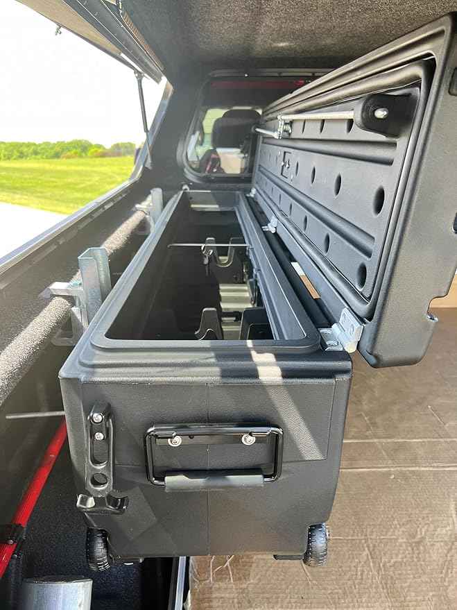 DU-HA DuHa 70801 Side Toolbox and Gear Storage Humpstor | Lockable Lid fits Under Most Tonneau Covers | Black Heavy-Duty Truck Bed Multifunctional Organizer | Enhanced Security | Proudly Made in USA