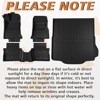 TripleAliners All-Weather Mats Compatible with 2025 2024 Dodge Charger EV Accessories Floor Liners Trunk Cover Custom Fit TPE Heavy-Duty Liners (Floor & Trunk Mats)
