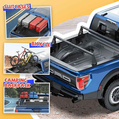 Truck Bed Adjustable Cross Bars, Wide Width Adjustment for All Pickup Trucks, No-Drills Needed Installation (Not for Any Bed Cover), 95034D