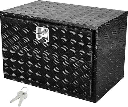 VEVOR Underbody Truck Box, 48" x 24" x 24" Pickup Storage Box, Heavy Duty Aluminum Diamond Plate Tool Box with Lock and Keys, Waterproof Trailer Storage Box with T-Handle Latch for Truck, Van, Trailer