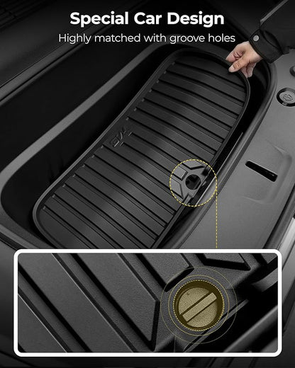 3W 2025 2026 Tesla Model Y Juniper Floor Mats with Cargo Liners, Trunk Mats TPE Anti-Slip All Weather Accessories
