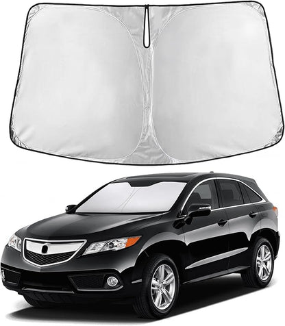 EcoNour Windshield Sun Shade Compatible for Acura RDX 2013-2018 Front Window Sunshade Foldable Sun Visor UV & Heat Blocking Protection