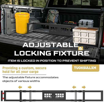 Truck Bed Divider with MOLLE Panel Aluminum Foldable Cargo Divider fit 2019-2025 Chevy Silverado and GMC Sierra 15000