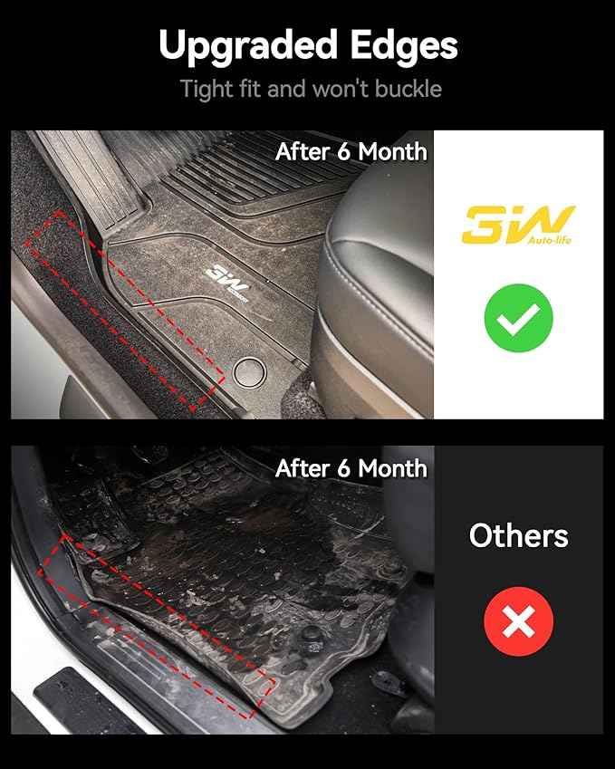 3W Tesla Cybertruck Pickup Trunk Mat Set 2023 2024 2025,TPE All Weather Custom Fit Pickup Frunk Mat Cargo Liner Set, Black