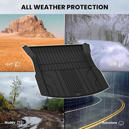 LASFIT Trunk Mat Trunk Liner for Tesla Model 3 Highland 2026 2025 2024, All Weather TPE Custom Fit Cargo Mat Cargo Liner Interiror Accessories, Black