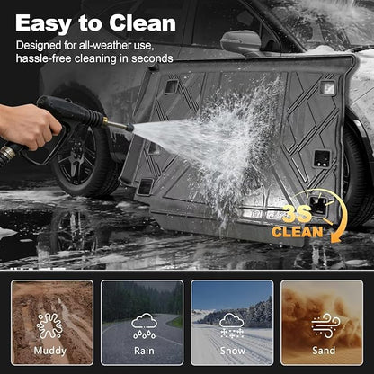 Cargo Mat fit for 2018-2026 Jeep Wrangler JL 4X4 with OEM Subwoofer, All-Weather Guard Trunk Mat Cargo Liners Heavy Duty Waterproof Odorless Durable Wrangler JL 4 Door - NOT FIT 4XE OR JK