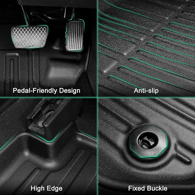 All Weather Floor Mats Fit for 2017-2022 Honda CR-V All Models (Include Hybrid) - Custom Fit TPE Floor Liners Accessories for Honda CRV 1st and 2nd Row Full Set Car Mats