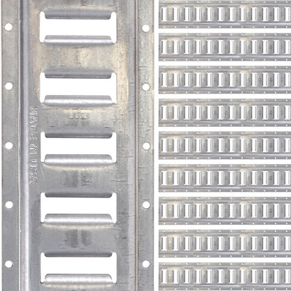 US Cargo Control Horizontal E Track, 5 Foot Length Cargo E Track, Galvanized Finish, 12 Gauge Steel, Easily Secure Cargo in an Enclosed Van Trailer, 10 Pack