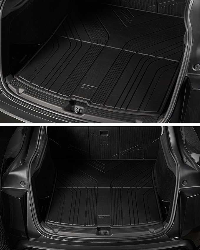 3W 2025 2026 Tesla Model Y Juniper Cargo Mat with Front & Rear Trunk Mats Cargo Liners Anti-Slip TPE All Weather Accessories