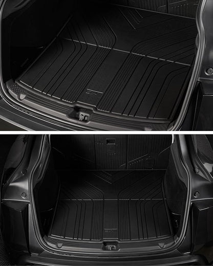3W 2025 2026 Tesla Model Y Juniper Cargo Mat with Front & Rear Trunk Mats Cargo Liners Anti-Slip TPE All Weather Accessories
