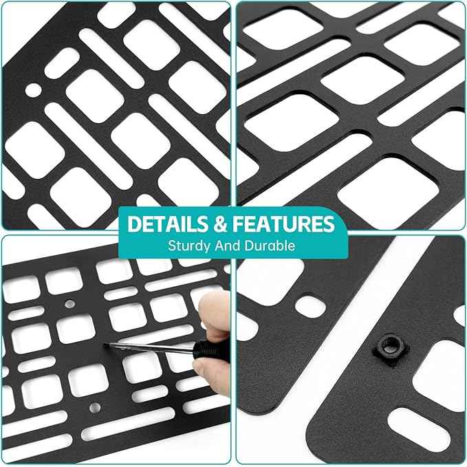 Front Truck Bed Molle Panel Rack System Compatible with 2019-2025 Chevy Silverado/GMC Sierra 1500 Accessories Cargo Storage Organizer Tools Rack Fit for 19-25 Chevrolet Silverado Accessories