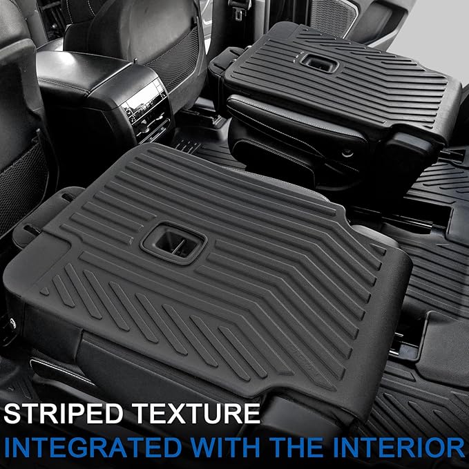 Kick Mats for 2021-2025 2026 Jeep Grand Cherokee L with 2nd Row Captain Chairs (Only for 6-Seater), All Weather TPE SeatBack Protector Accessories (L | 2nd Row Backrest Mats)