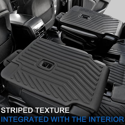 Kick Mats for 2021-2025 2026 Jeep Grand Cherokee L with 2nd Row Captain Chairs (Only for 6-Seater), All Weather TPE SeatBack Protector Accessories (L | 2nd Row Backrest Mats)
