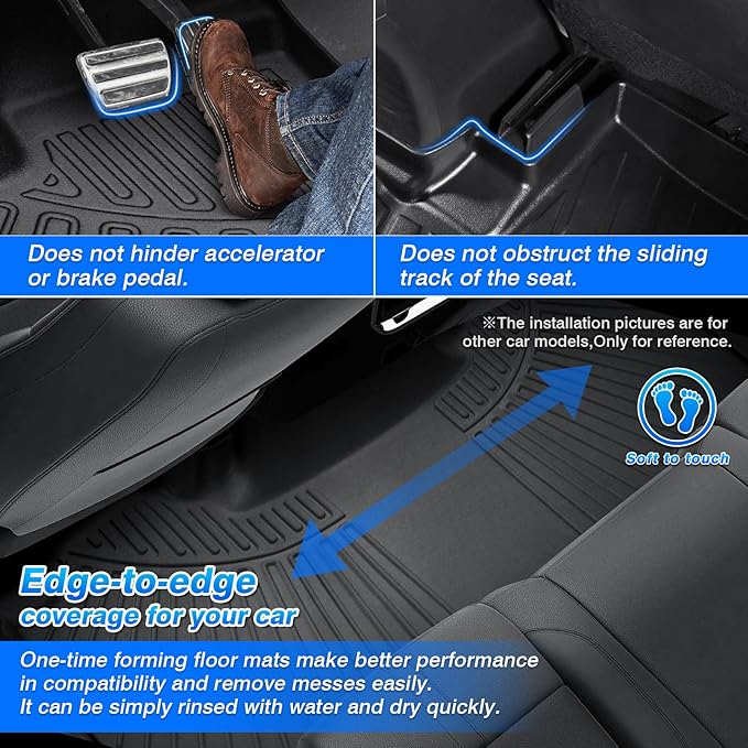 Escalade IQ Floor Mats - Car Mats for Cadillac Escalade IQ 2025, All Weather Floor Mat for Escalade IQ Accessories, Heavy Duty Rubber Mats, Car Accessories