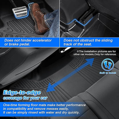 Escalade IQ Floor Mats - Car Mats for Cadillac Escalade IQ 2025, All Weather Floor Mat for Escalade IQ Accessories, Heavy Duty Rubber Mats, Car Accessories