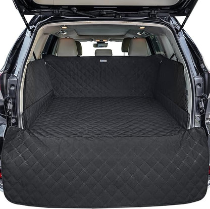 ALLANSING Dog Cargo Liner for Midsize/Large SUV & Minivan - Heavy-Duty 900D Oxford Waterproof Pet Cargo Protector with 3-Sided Zippered All-Round Protection & TPU Suction Cups, Ideal for Dog Travel