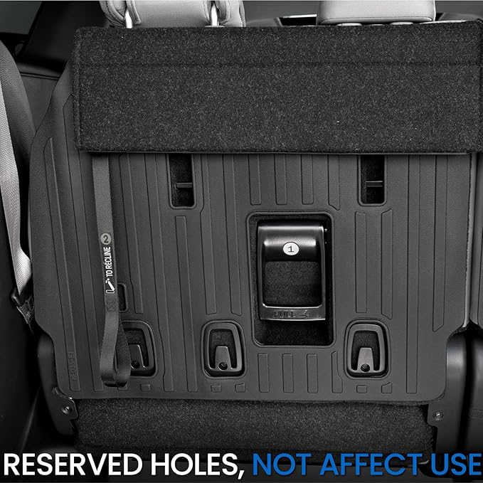 Backrest Mats for 2021-2025 2026 Toyota Sienna Fold Down 3rd Row Seat into the Well, All Weather TPE 3rd Row Seat Back Covers Trunk Area Accessories (Backrest Mat for 3rd-Row)