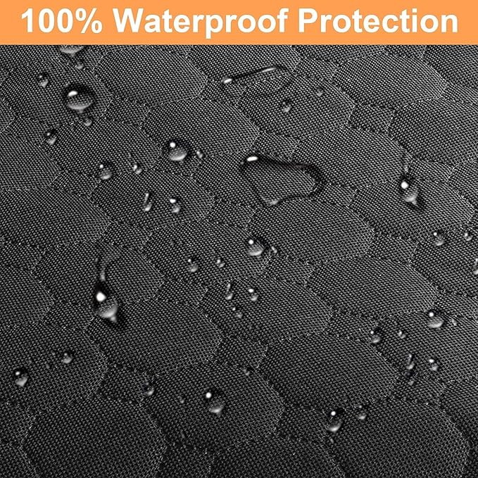 Mancro Dog Car Seat Cover for Back Seat, 2026 Upgraded 600D Heavy Duty Waterproof & Scratch-Resistant Dog Hammock for Car, Back Seat Pet Cover for Dogs with Sedan, Standard, Orange