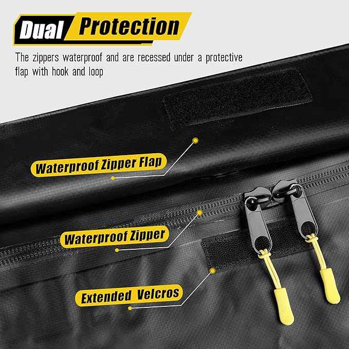 AVENN ARKSEN Roof Top Luggage Storage Bag for 23'' x 64'' Skinny Baskets 14 Cubic Feet (62.2''L x 21.26''W x 18.11''H) with 10 Straps Anti-Slip Mat 8 Door Hooks All Vehicles with/Without Rack, Black
