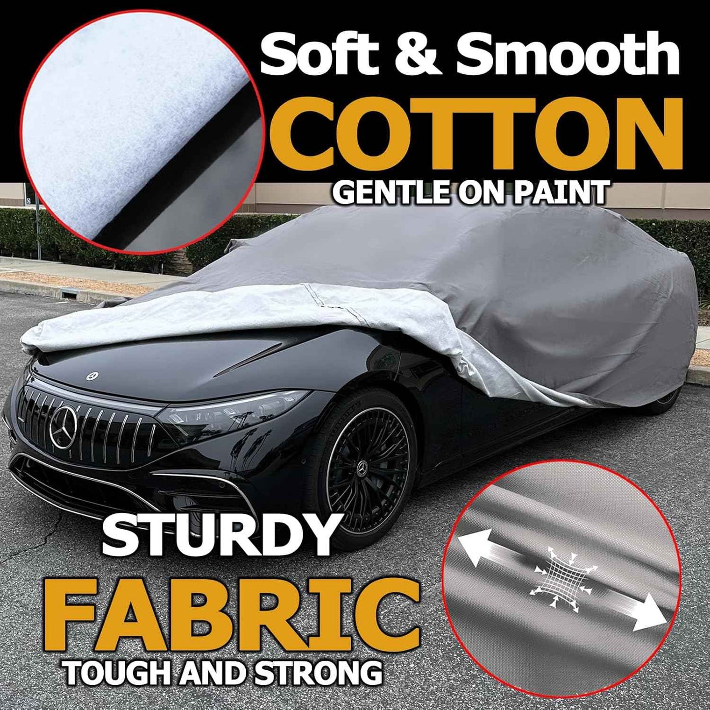 All Weather Waterproof car Cover Good for rain Snow uv Protection dust Sport Sedan GTO MAZDA6 Mustang Camaro M5 RC A5 M3 Q50 M8 Thunderbird Gray