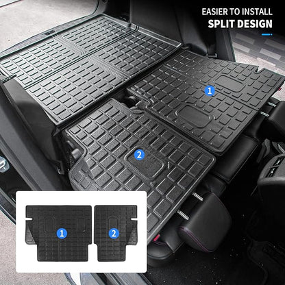 Bomely Cargo Mat Compatible with 2018-2024 Chevrolet Equinox & GMC Terrain Trunk Mat TPE All Weather Back Seat Cover Protector (Backrest Mats+Rear Trunk Mat)